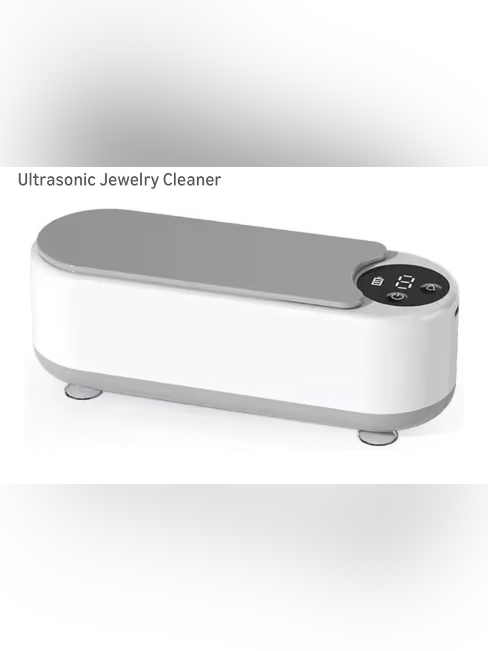 Source Unknown White and Gray Ultrasonic Jewelry Cleaner